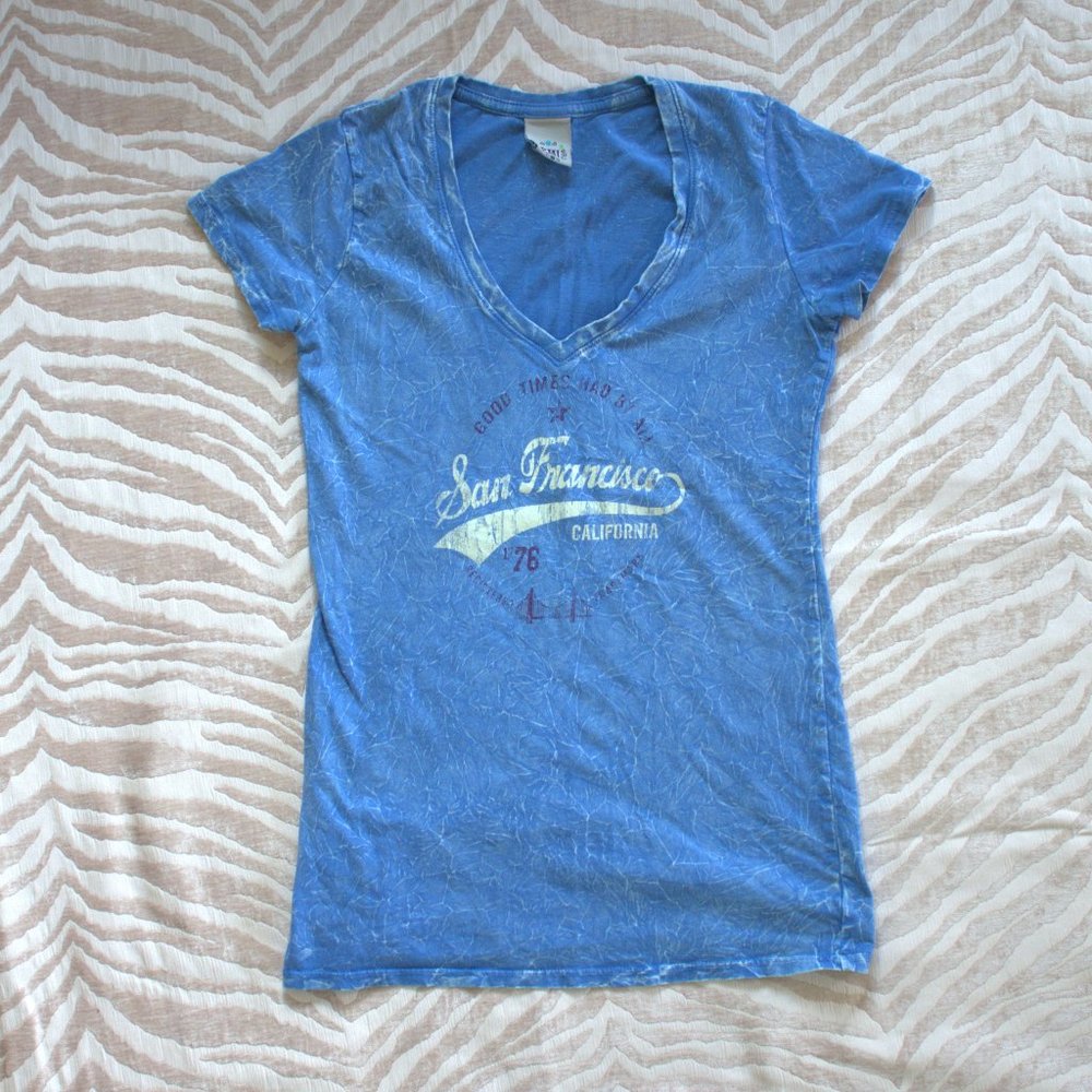 Bundle ✨2/$15 San Francisco Stressed Souvenir Shirt | V-Neck Short Sleeve Shirt